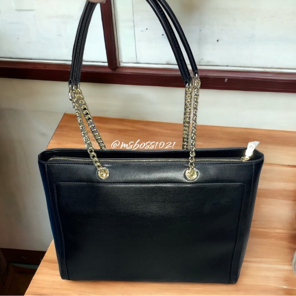 Love Moschino Studded Quilted Leather Shoulder Bag + Wallet in Black/Gold NWT - Picture 5 of 14